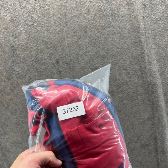 Vintage Polo Ralph Lauren Shirt Men XL Red Blue Striped Cotton Rugby Crest Golf - Picture 10 of 10